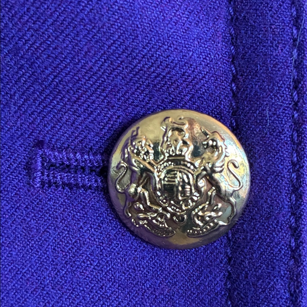J Crew "Schoolboy" Blazer Women's 0, Purple Wool, Classic tailoring. EUC - Picture 8 of 17